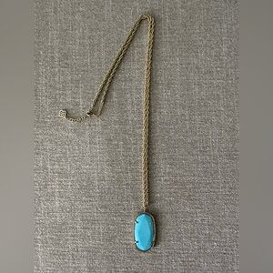 Kendra Scott Rayne Gold and Turquoise Pendant Necklace